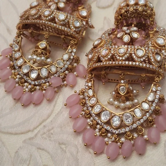 💐NWT Indian Bridal Earrings - Picture 4 of 5